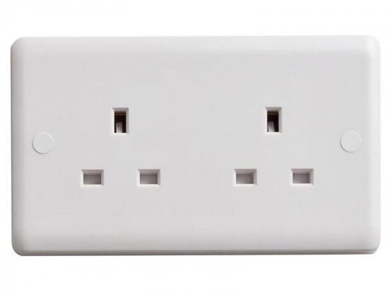 Deta Unswitched Socket 2-Gang 13A