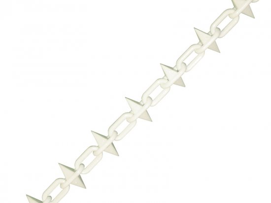 Faithfull Plastic Chain 6mm x 12.5m White Spiked