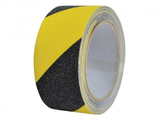 Faithfull Anti-Slip Tape 50mm x 5m Black & Yellow Hazard