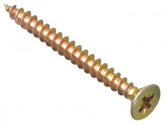 ForgeFix Multi-Purpose Pozi Compatible Screw CSK ST ZYP 6.0 x 50mm (Box of 100)