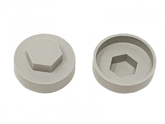 ForgeFix TechFast Cover Cap Goosewing Grey 19mm (Pack of 100)