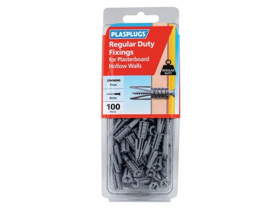 Plasplugs Regular-Duty Fixings (Pack of 100)