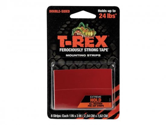 Shurtape T-REX Extreme Hold Mounting Strips 2.54 x 7.62cm (Pack of 8)