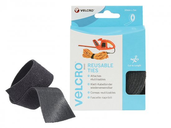 Velcro Brand ONE-WRAP Reusable Ties 30mm x 5m Black