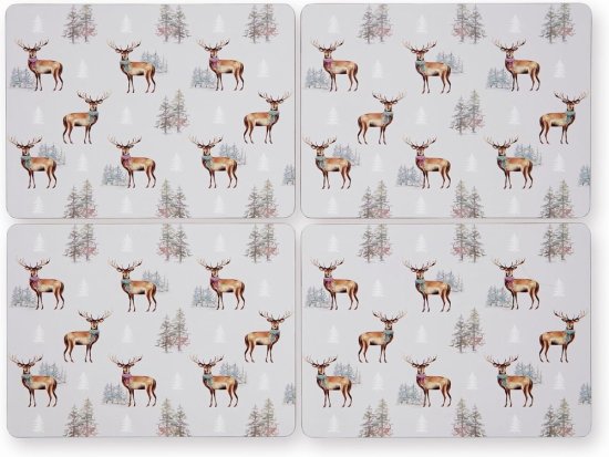 Cooksmart Christmas Stag Placemats (Set of 4)