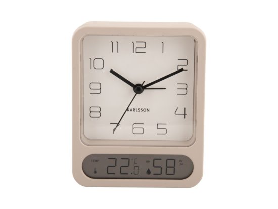 Karlsson Alarm Clock Duo Matt - Warm Grey