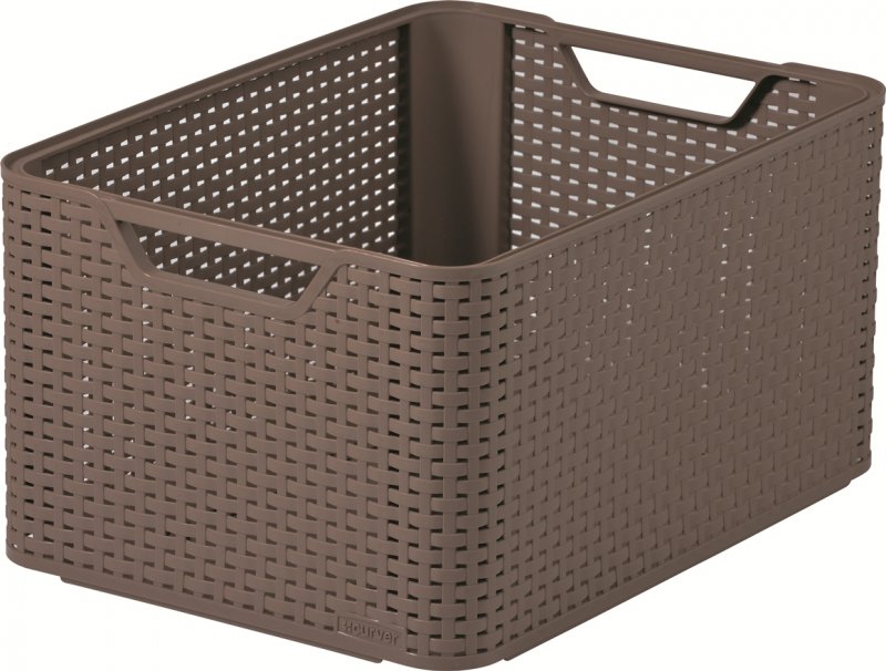 Curver Style Rattan Storage Box - Large- Brown at Barnitts Online Store, UK