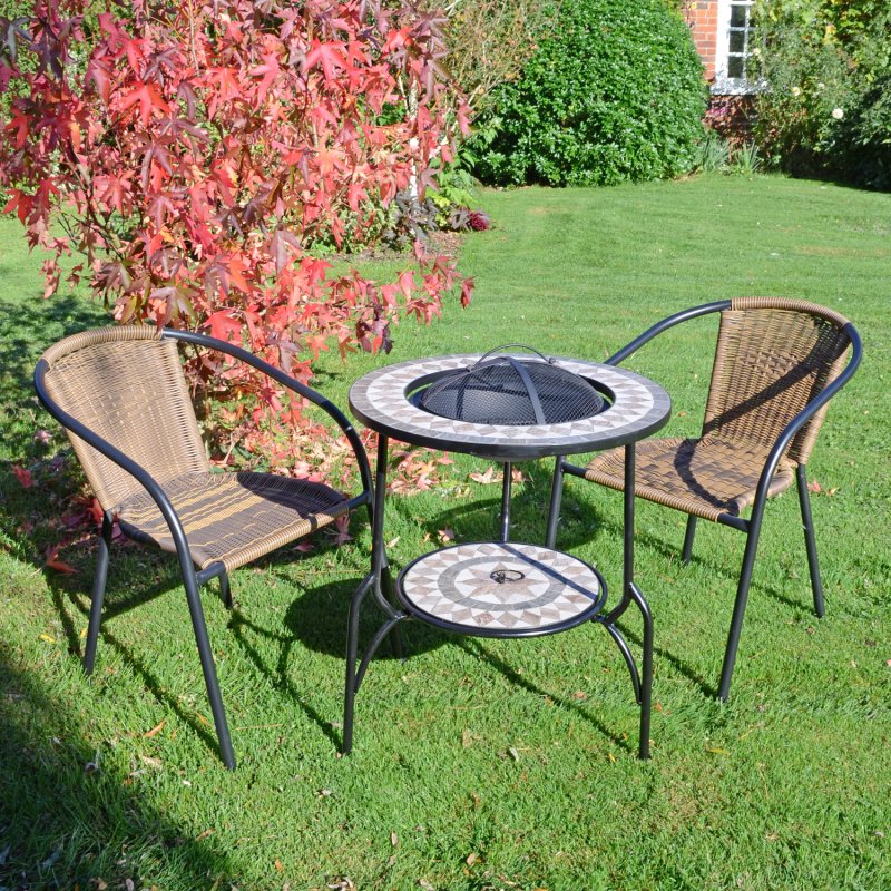 Tall fire pit table deals and chairs