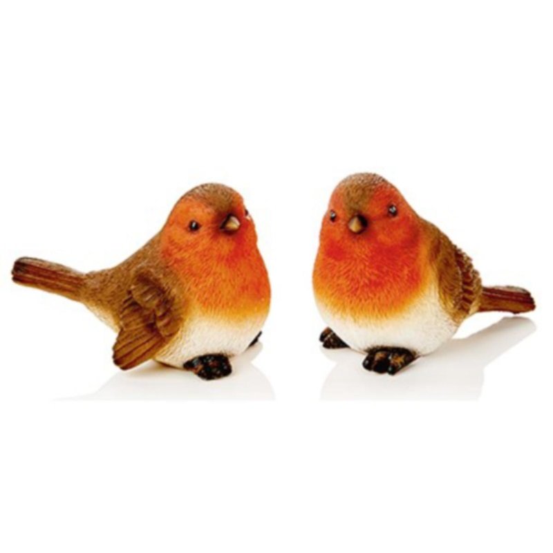 Premier Decorations Robin Polyresin Ornament 10cm - Assorted at ...